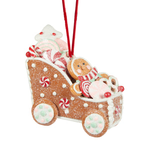 Mint Gingerbread Man Car Hanging Ornament