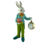 Mad Hatter Standing Bunny with Clock 47cm