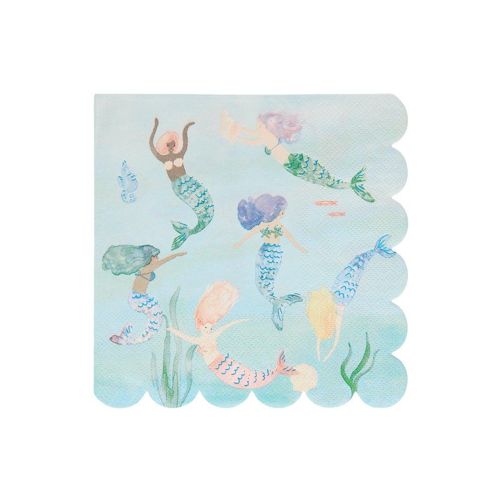 
                  
                    Load image into Gallery viewer, Mermaids Swimming Napkins
                  
                