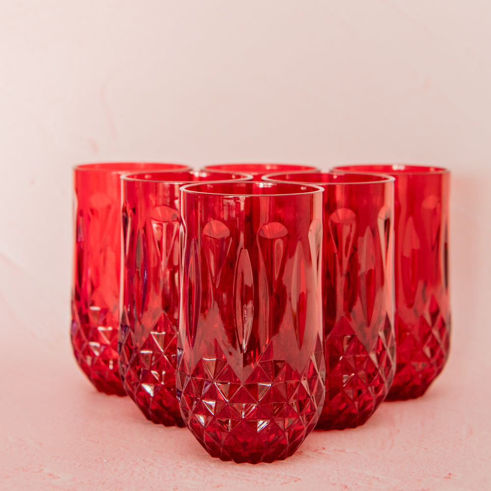
                  
                    Load image into Gallery viewer, Tall Tumbler Set 6 - Ruby Red
                  
                