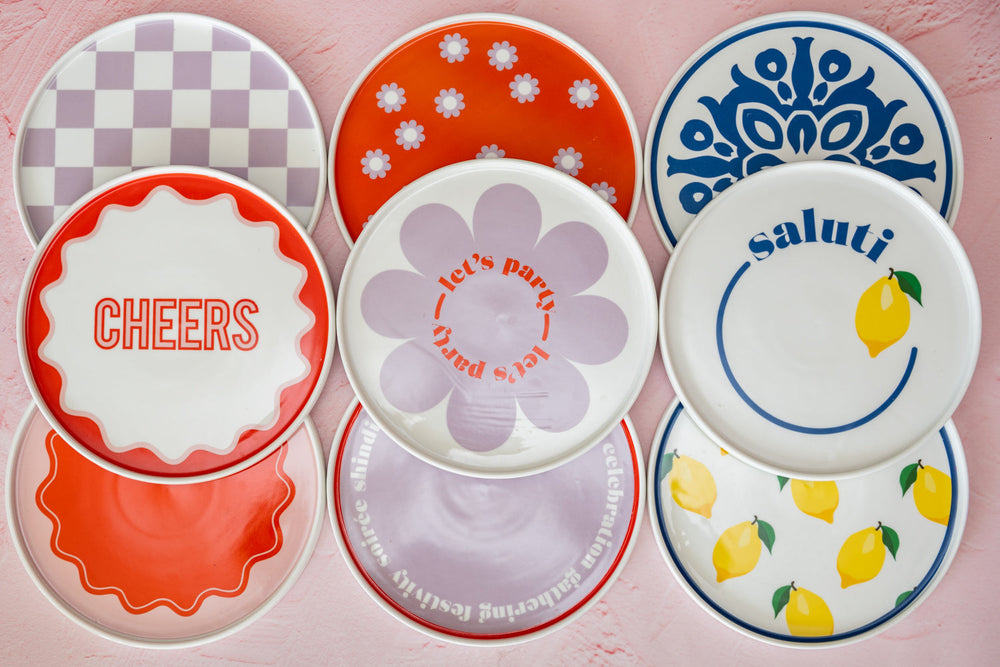 
                  
                    Load image into Gallery viewer, Porcelain Plate - Lilac Daisies (Factory Seconds)
                  
                