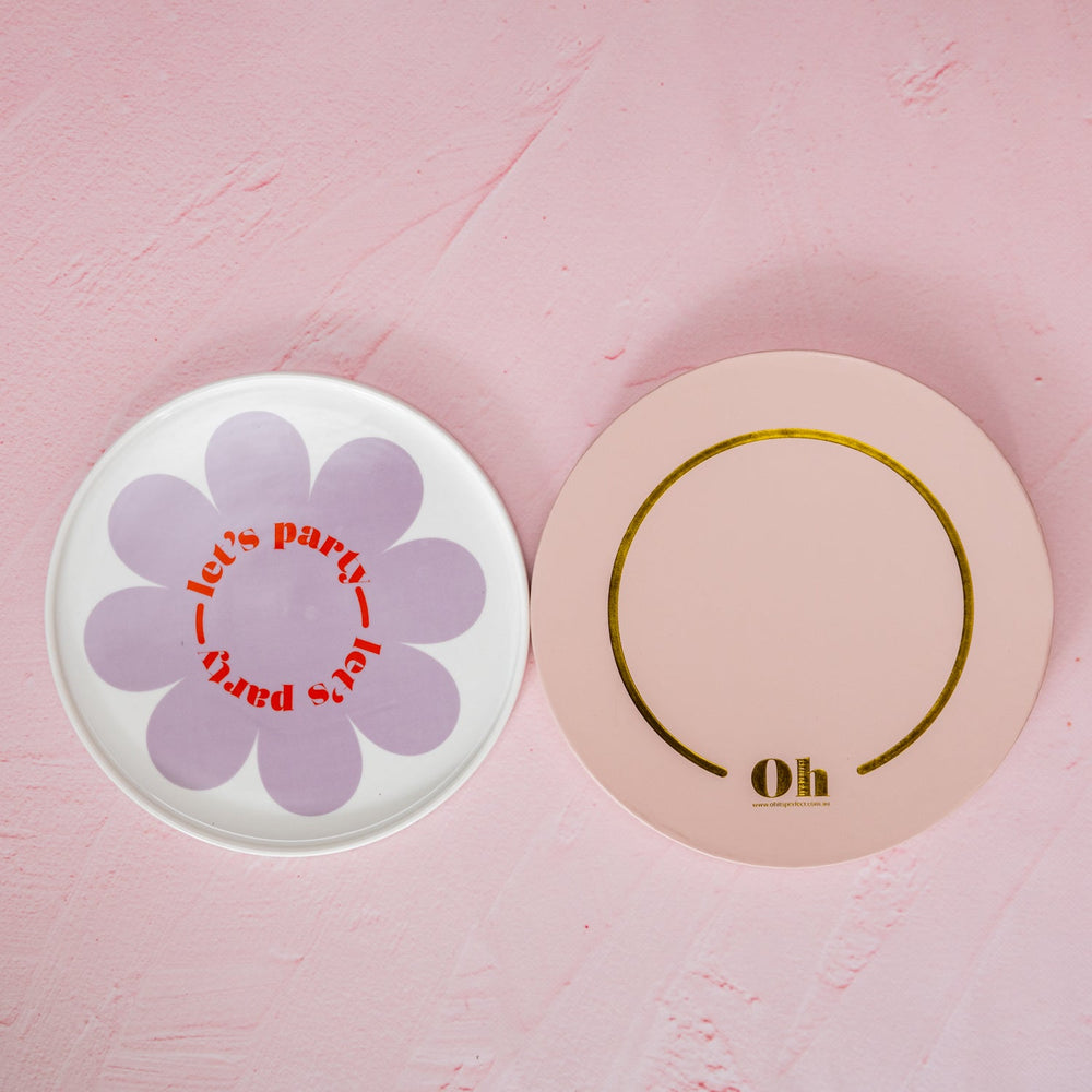 
                  
                    Load image into Gallery viewer, Porcelain Plate - Let&amp;#39;s Party Daisy (Factory Seconds)
                  
                