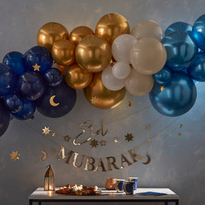 
                  
                    Load image into Gallery viewer, Navy, Gold &amp;amp; Cream Balloon Arch Kit
                  
                