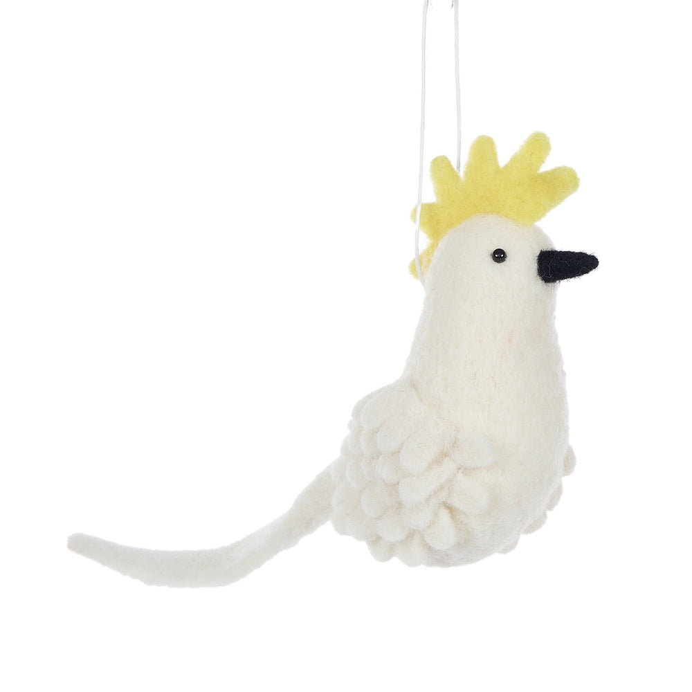 Wool Cockatoo Hanging Ornament