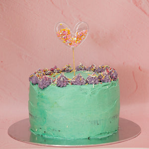 
                  
                    Load image into Gallery viewer, Confetti Heart Cake Topper
                  
                