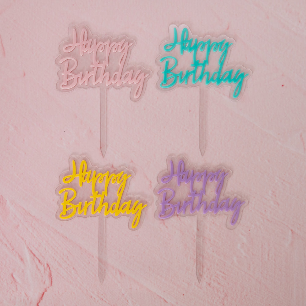 
                  
                    Load image into Gallery viewer, Happy Birthday Cake Topper
                  
                