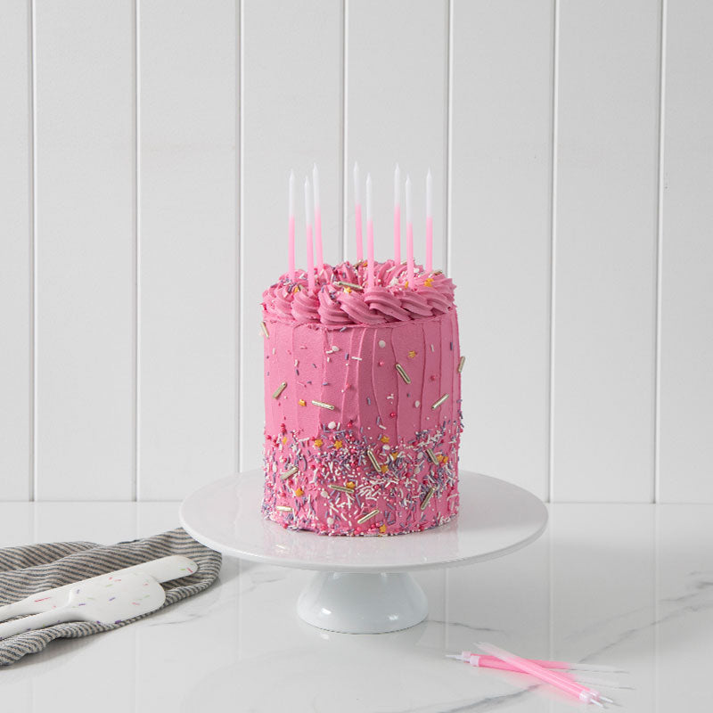 Tall Cake Candles - Pink Ombre