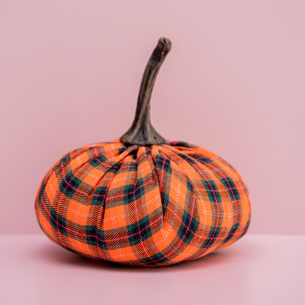 
                  
                    Load image into Gallery viewer, Orange Check Pumpkin
                  
                