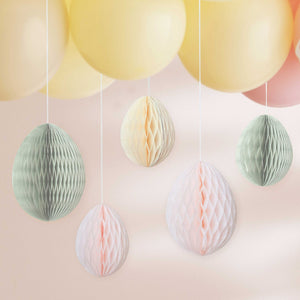 
                  
                    Load image into Gallery viewer, Pastel Honeycomb Hanging Easter Egg Decorations
                  
                