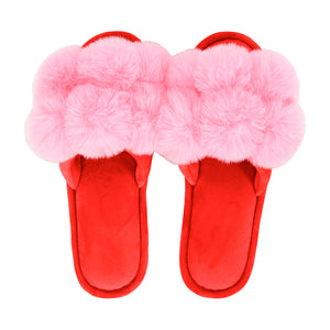 
                  
                    Load image into Gallery viewer, Pink Pom Pom Slippers
                  
                