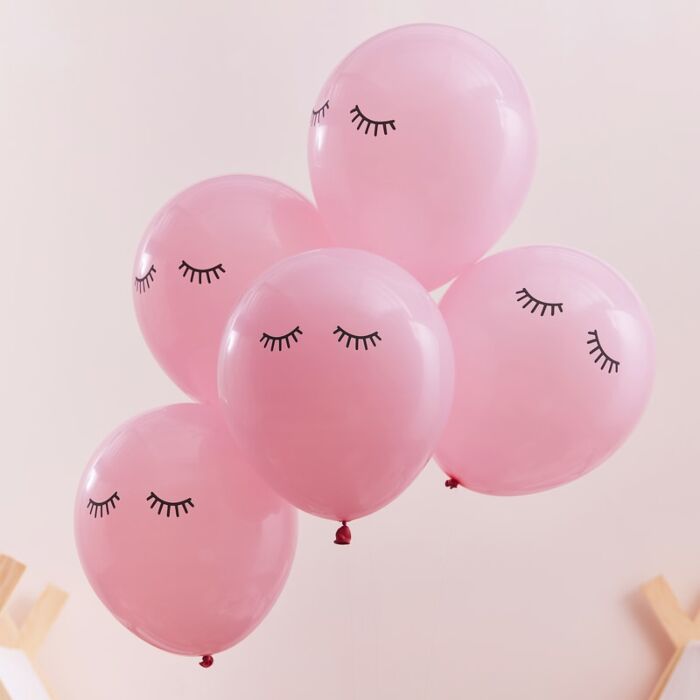 Pink Sleepy Eyes Pamper Party Balloons