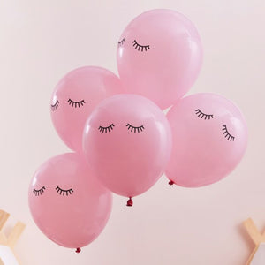 
                  
                    Load image into Gallery viewer, Pink Sleepy Eyes Pamper Party Balloons
                  
                