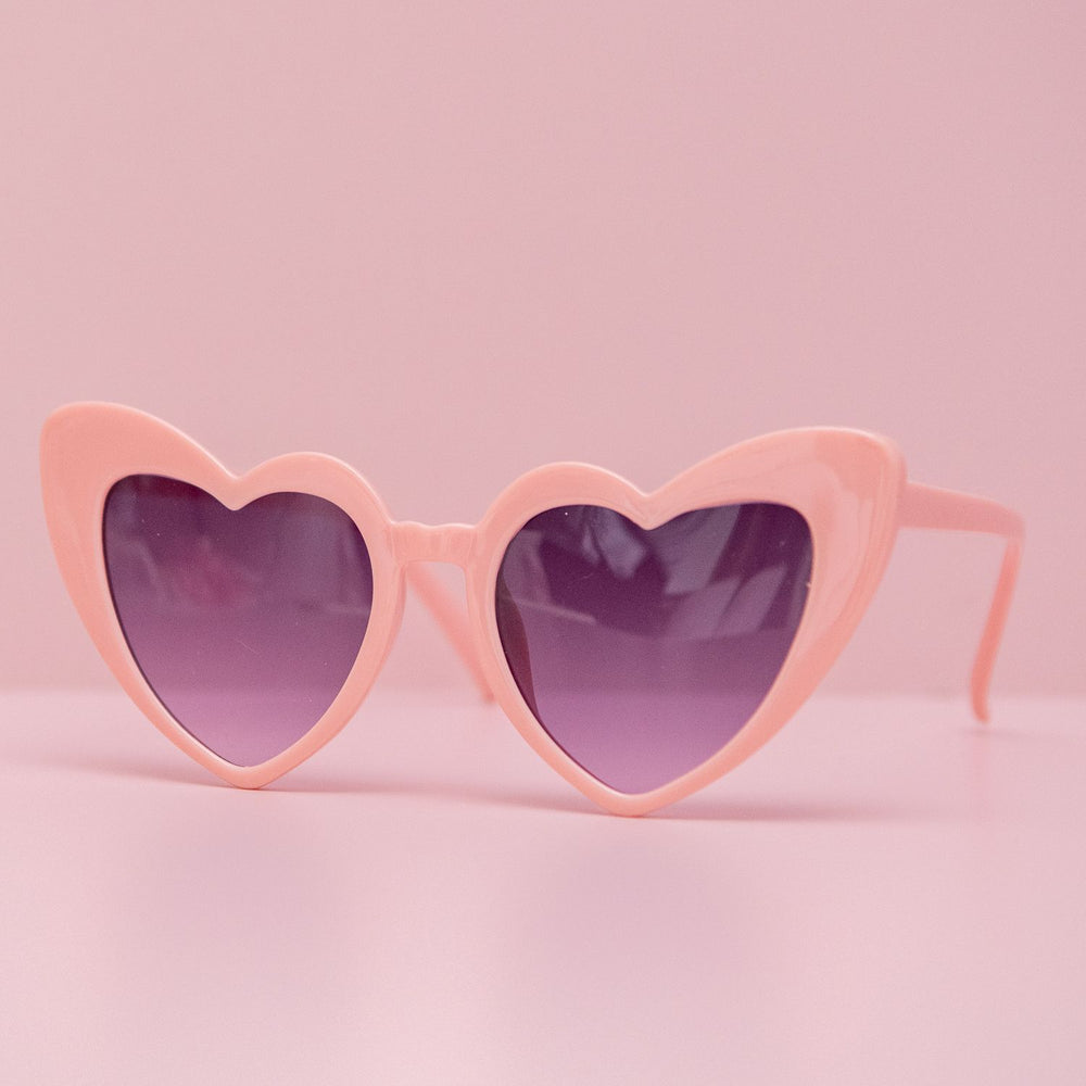 pink-Heart Shaped Sunglasses