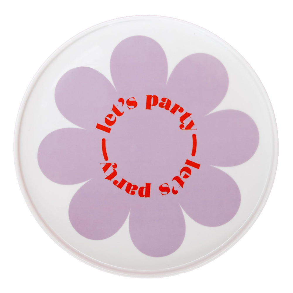Porcelain Plate - Let's Party Daisy