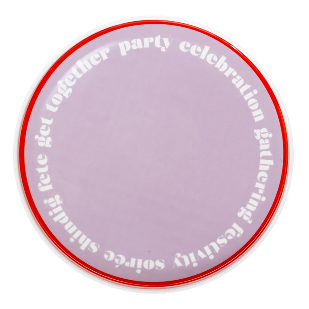 Porcelain Plate - Party Words (Factory Seconds)