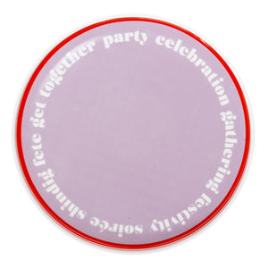 
                  
                    Load image into Gallery viewer, Porcelain Plate - Party Words (Factory Seconds)
                  
                