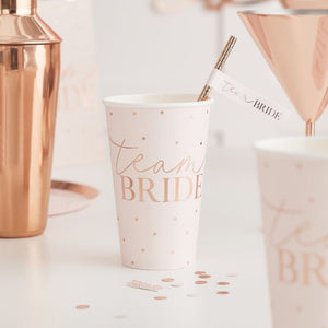 
                  
                    Load image into Gallery viewer, Rose Gold Team Bride Large Hen Party Cups
                  
                