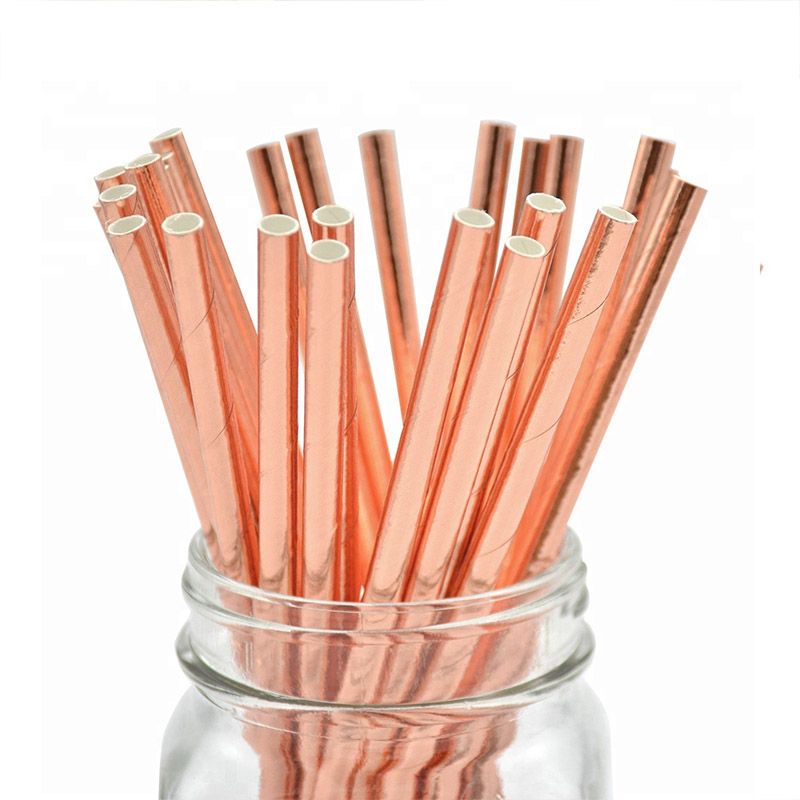 
                  
                    Load image into Gallery viewer, Rose Gold Paper Straws
                  
                
