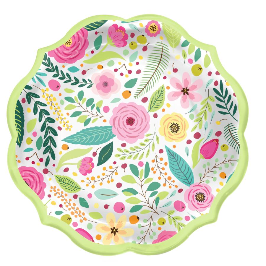 Spring Blossoms Dinner Paper Plate