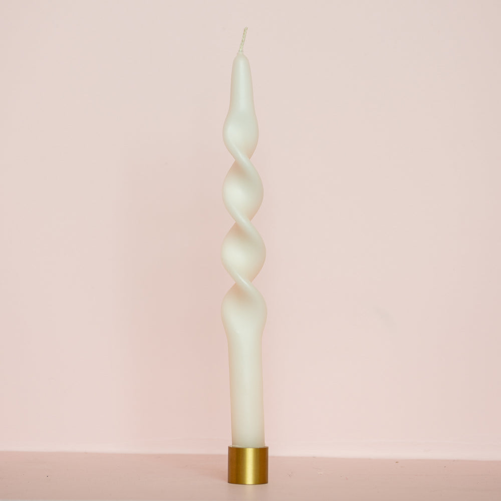 Twist Candle - Snow 28cm