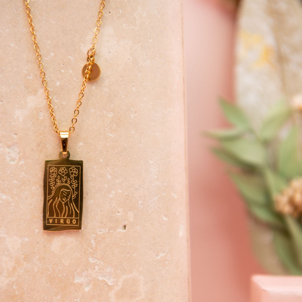 
                  
                    Load image into Gallery viewer, Zodiac Necklace and Print Gift Box - Virgo
                  
                