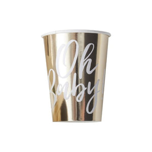
                  
                    Load image into Gallery viewer, OH BABY! Gold Baby Shower Cups
                  
                