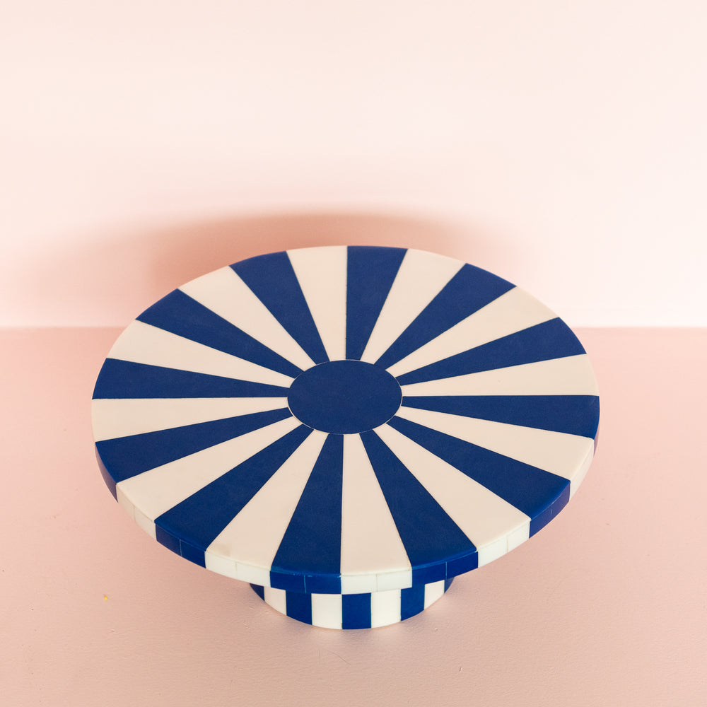 
                  
                    Load image into Gallery viewer, Sunburst Resin Cake Stand Azure
                  
                