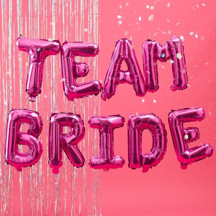 Hot Pink Team Bride Hens Party Balloons