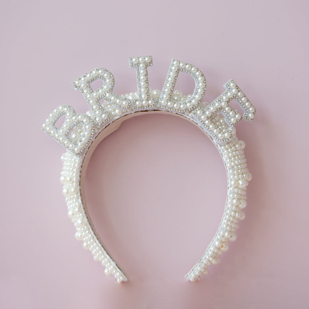 Pearl Beaded Bride Headband