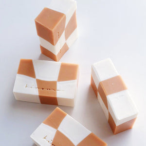 
                  
                    Load image into Gallery viewer, Handmade Soap - Wavy Checkered Apricot
                  
                