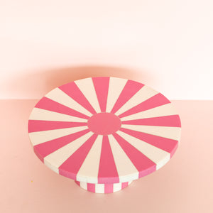 
                  
                    Load image into Gallery viewer, Sunburst Resin Cake Stand Candy Pink Pre-Order
                  
                