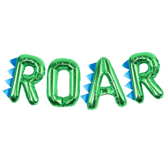
                  
                    Load image into Gallery viewer, Dinosaur Party Roar Foil Balloon Bunting
                  
                