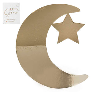
                  
                    Load image into Gallery viewer, Gold Crescent Moon and Star Grazing Board
                  
                