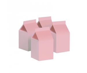 Milk Boxes Pastel Pink 10pk