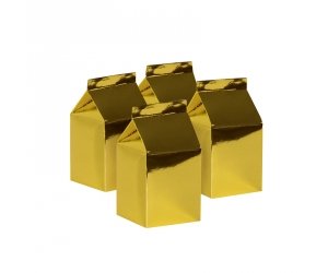 Metallic Gold Milk Boxes 10pk