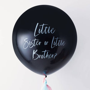 
                  
                    Load image into Gallery viewer, Gender Reveal Little Brother Or Sister Balloon Kit
                  
                