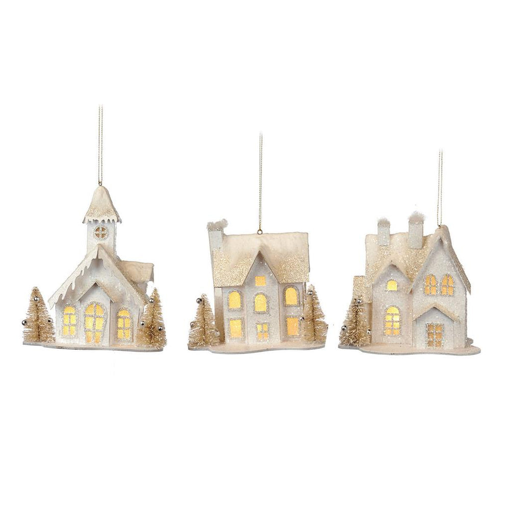 Goodwill Belgium LED Snowy House Ornament Assorted