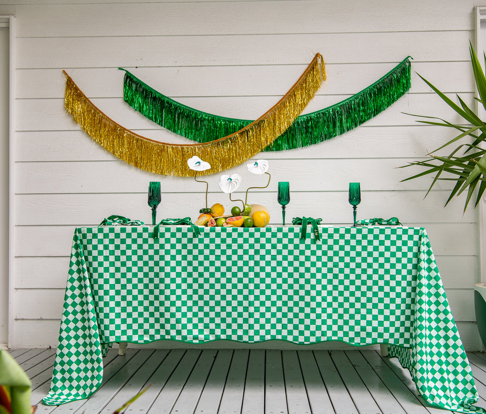 
                  
                    Load image into Gallery viewer, Green Checkered Tablecloth
                  
                