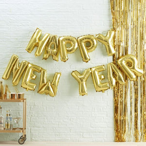 
                  
                    Load image into Gallery viewer, Gold Happy New Year Balloon Garland
                  
                