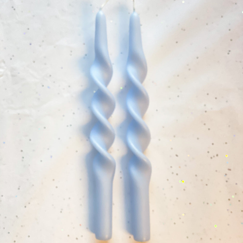 Twist Candle - Powder Blue 38cm