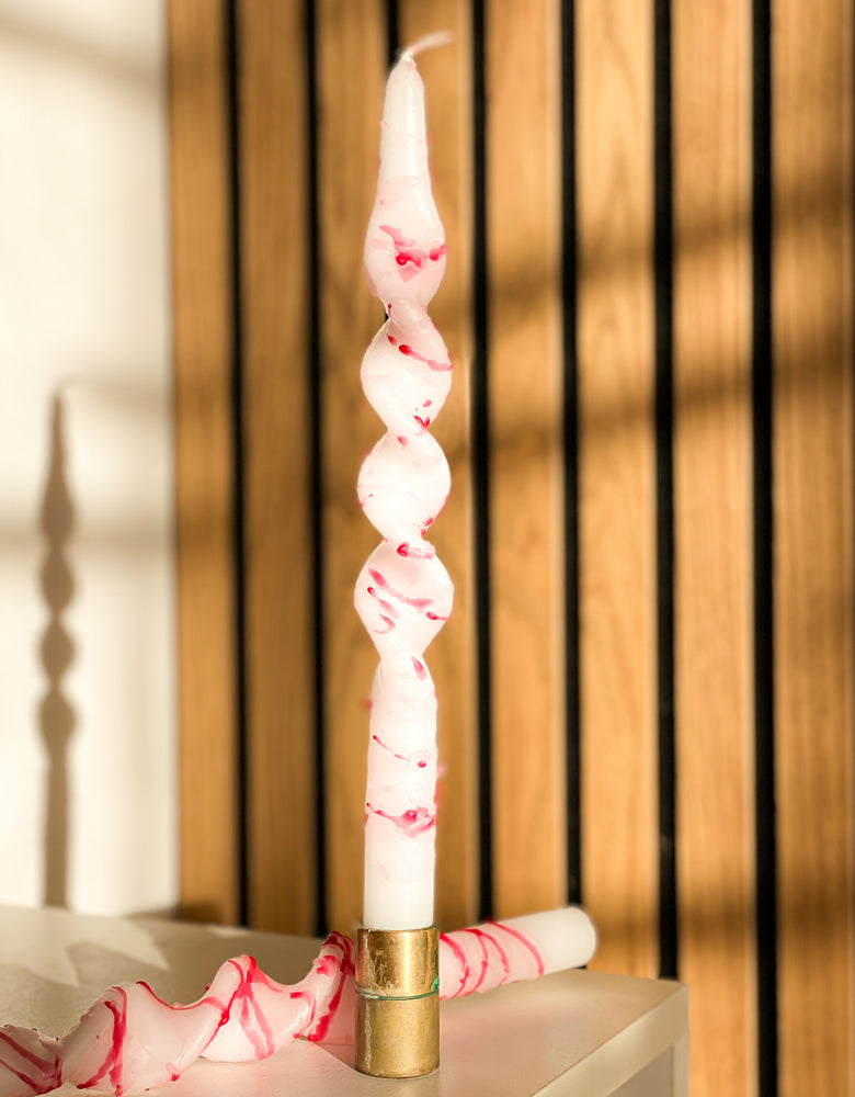 
                  
                    Load image into Gallery viewer, pink-red-swirl-twist-candle
                  
                