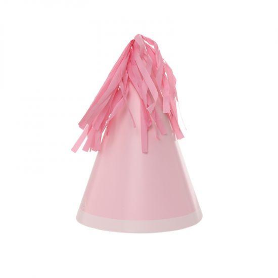 Tassel Pastel Pink Party Hats 10pk