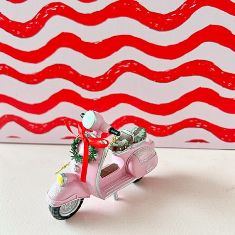 Pink Motorcycle Hanging Ornament