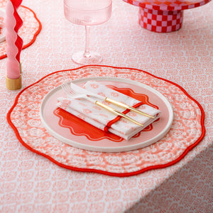 
                  
                    Load image into Gallery viewer, Pink Rosette Tablecloth
                  
                