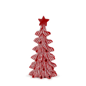 
                  
                    Load image into Gallery viewer, Red And White Strap Christmas Tree Medium
                  
                