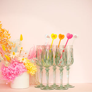 
                  
                    Load image into Gallery viewer, Conversation Heart Drink Stirrers 5pk
                  
                